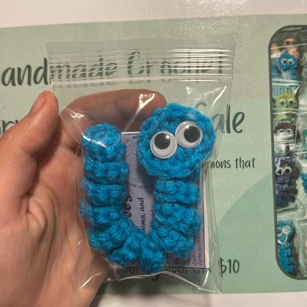 Handmade Crochet Worry Worm